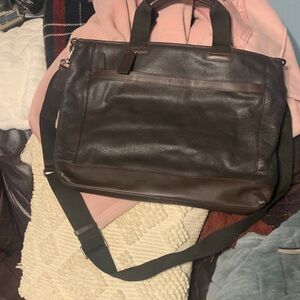 Coach Dark Brown Leather Briefcase